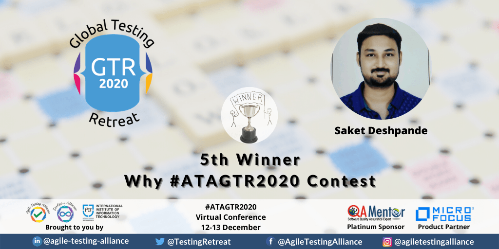 Why ATAGTR2020 Contest 5th Winner Saket